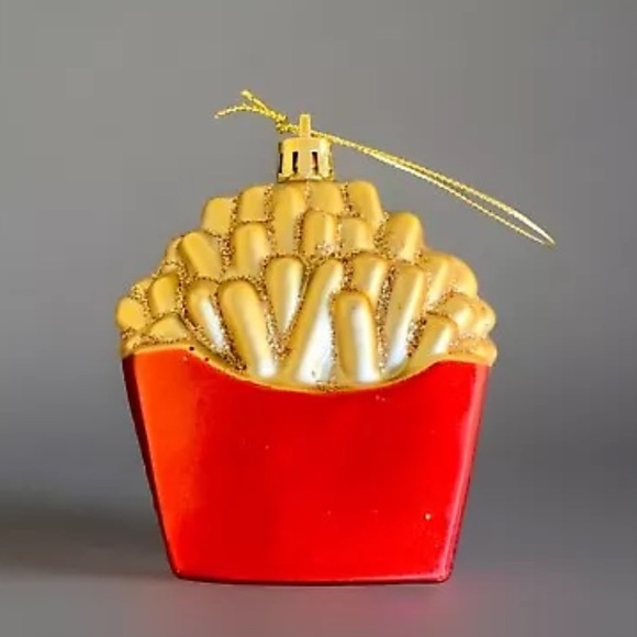 Christmas Box of French Fries Christmas Ornament Plastic 3.5" - Picture 5 of 5